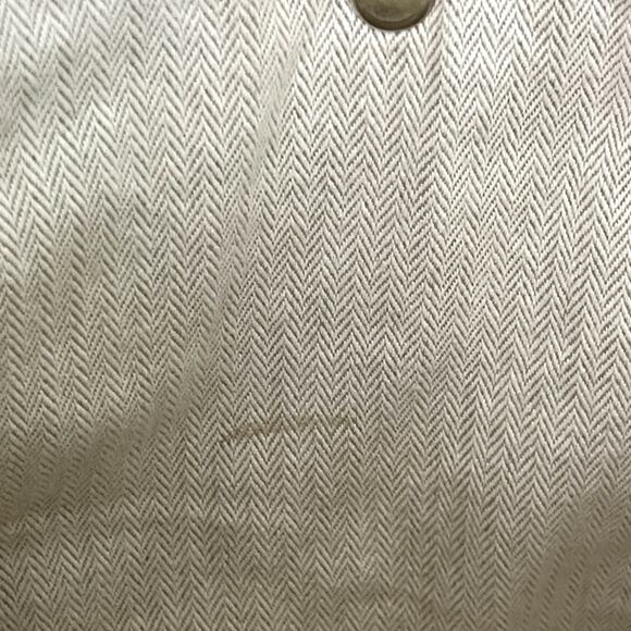 Hermès Woven Leather Chevron Tote Bag Beige Silver Made in India VPM Stamp - Picture 14 of 16